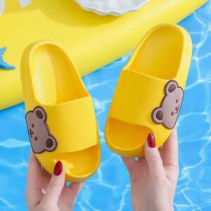 Kids Slip-on Cartoon Bear Cute Home Bath Beach Summer Lightweight Slippers Shoes
