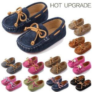 Kids Fashion Bowknot Decor Soft PU Flats
