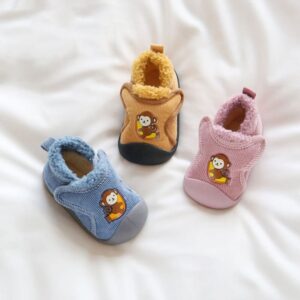 Kids Monkey Pattern Velcro Design First Walkers