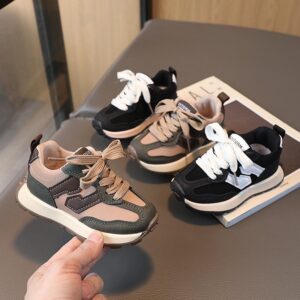 Kids Unisex Casual Cute Basic Lace-Up Thick-Soled Sneakers