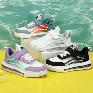 Kids Boys Fashion Casual Mesh Breathable Air Cushion Luminous Velcro Sneakers