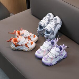 Children Kids Baby Fashion Girls Boys Soft Bottom Velcro Breathable Sneakers Shoes