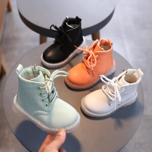 Kids Toddler Girls Boy Fashion Soft Sole Non-Slip Fashion Candy Color Martin Boots