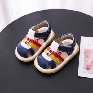 Baby Cute Colorblock Toe Slip Sandals