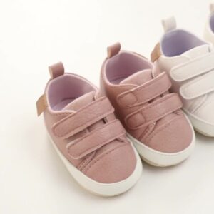 Baby Basic Solid Color Soft Rubber-soled Toddler Shoes