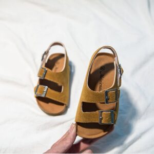 Boys Unique Metal Buckle Design Sandals
