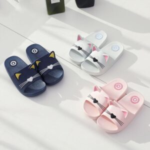Kids Cute Cat Shape Non-slip Slippers