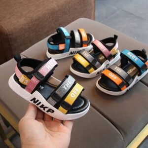 Boys Fashion Color Blocking Velcro Design Casual Sandals