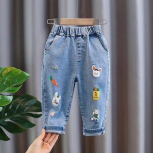 Children Kids Baby Fashion Girls Casual Basic Cute Denim Pants