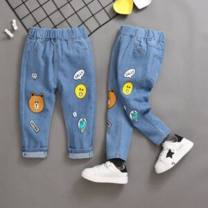 Children Kids Baby Fashion Girls Casual Basic Cute Denim Pants