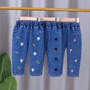 Toddlers Newborn Baby Girls Casual Denim Jeans Pants