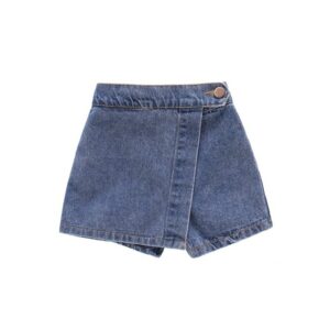Girls Fashion Solid Color Denim Shorts