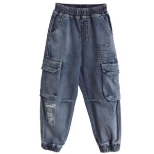 Boys Fashion Big Pocket Design Casual Jeans