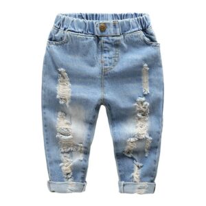 Fashionable Boys Cotton Ripped Denim Jeans