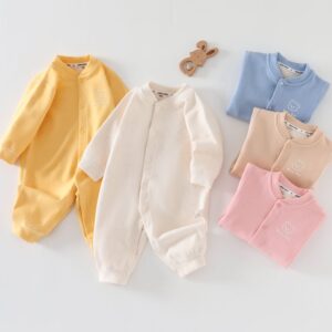 Baby Autumn And Winter Basic Long-Sleeved Jumpsuits