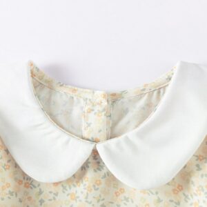 Autumn Girls Love Cartoon Lapel Long Sleeve Dress