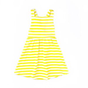 Girls Simple Striped Polka Dot Strap Dress