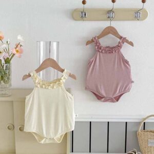 Kids Baby Girls Casual Cute Strap Romper