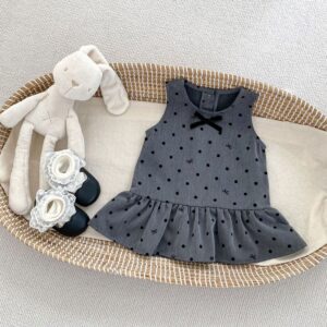 Kids Baby Girls Casual Cute Polka Dot Sleeveless Dress