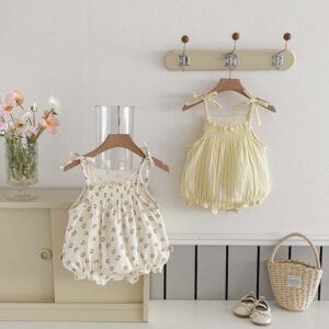 Kids Baby Girls Casual Cute Tiny Flower Sleeveless Romper