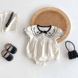 Kids Baby Girls Casual Cute Short Sleeve Romper