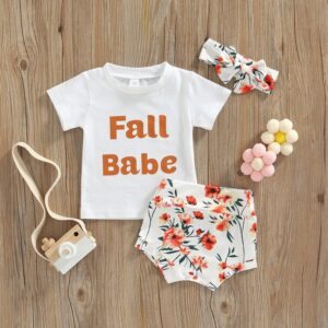 Kids Baby Girls Cute Letters Print Short Sleeve T-Shirt Shorts Sets