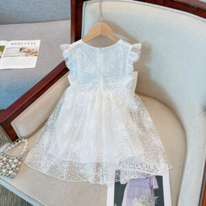 Girls Fashion Mesh Butterfly Dress