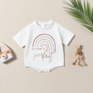 Kids Baby Boys Girls Summer Casual Cute Stripe Print Short Sleeve Romper