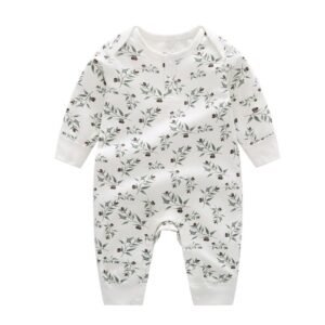 Kids Baby Boys Girls Casual Cute Tiny Flower Print Long Sleeve Romper