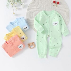 Kids Baby Boys Girls Spring Autumn Casual Cute Cartoon Long Sleeve Romper