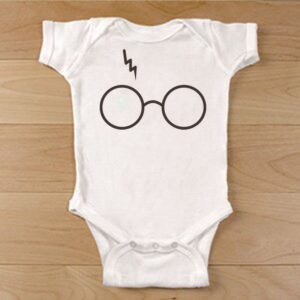 Toddlers Newborn Baby Girls Boys Glasses Print Short-Sleeved Bodysuit