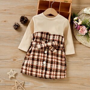 Toddler Newborn Baby Infant Girls Long Sleeves Dress