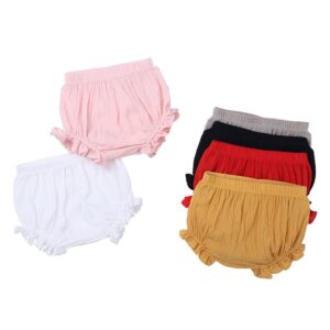 Kids Toddler Girls Boy Fashion Solid Cotton Linen Lace Shorts