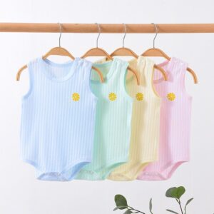 Toddlers Newborn Baby Fashion Girls Boys Casual Basic Sleeveless Thin Bodysuit