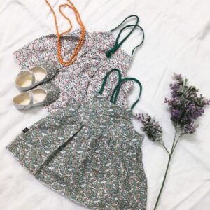 Children Kids Toddlers Fashion Girls Sling Flower Print Back Cross Dress