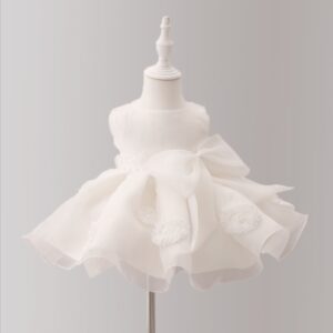 Toddlers Newborn Baby Fashion Girls Sleeveless Mesh Floral Princess Dress