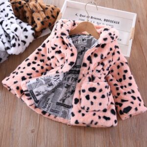 Children Kids Toddlers Girls Imitation Fur Padded Jacket