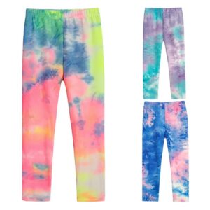 Kids Casual Tie-dye Soft High Elastic Slim Leggings