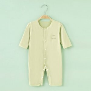 Kids Baby Boys Girls Casual Cute Cartoon Solid Color Long Sleeve Romper