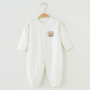 Kids Baby Boys Girls Cute Cartoon Rib-Kit Long Sleeve Romper