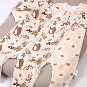 Kids Baby Boys Girls Cute Cartoon Print Long Sleeve Round Neck Romper