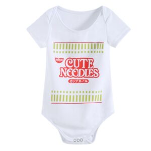 Baby Cute Letter Pattern Round Neck Short Sleeve Romper