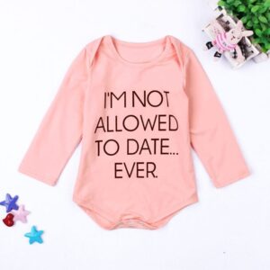 Baby Long-sleeves Letter Pattern Romper