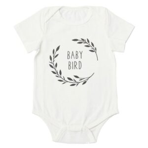 Baby Toddler Infant Girl Boy Letter Print Short Sleeves Bodysuit