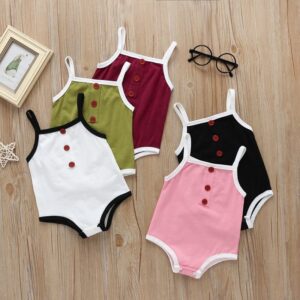 Baby Infant Girl Sleeveless Casual Bodysuit