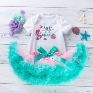 Fresh Style Baby Infant Girl Letter Print Bodysuit And Candy Color Tutu Skirt With Headband 3 Pcs Set