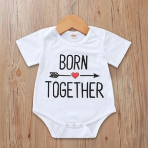Baby Infant Toddler Letter Print Short Sleeves Bodysuit