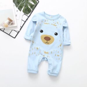 Cute Baby Animal Print Long-sleeve Cotton Jumpsuits