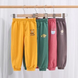 Kids Casual Cartoon Pattern Elastic Sweatpants