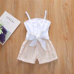 Girls Fashion Lace Design Slip Romper